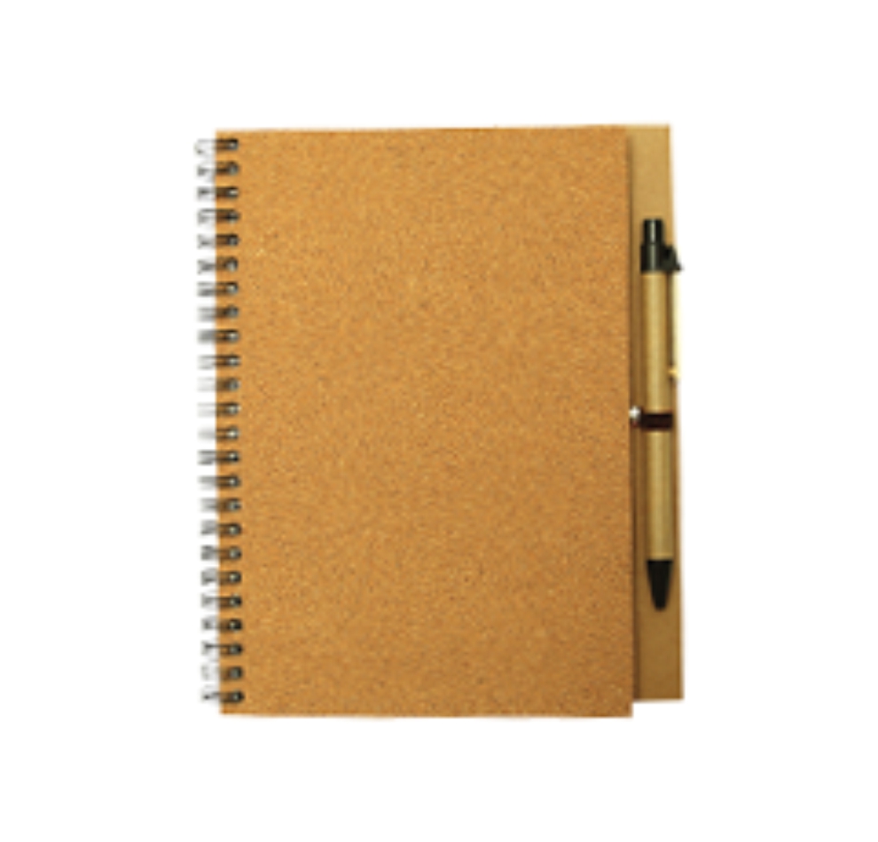 LIBRETA CUBIERTA DE CORCHO Y BOLÍGRAFO G128